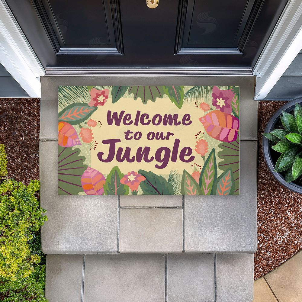 Darlene Seale | Welcome To Our Jungle Non-Woven Door Mat