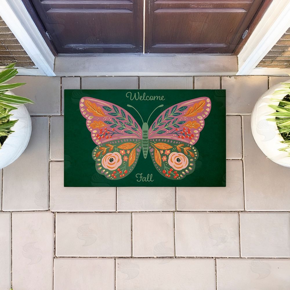 Caroline Alfreds | Fall Patterned Butterfly Non-Woven Door Mat