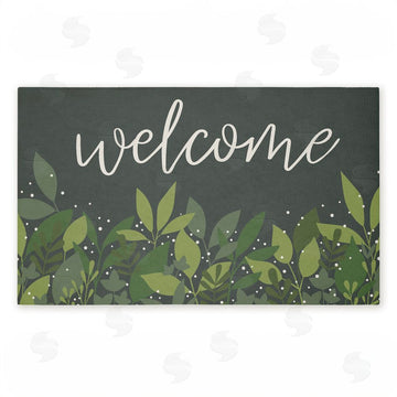 Alison Tauber | Welcome Leafy Foliage Non-Woven Door Mat