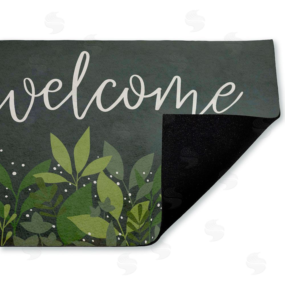 Alison Tauber | Welcome Leafy Foliage Non-Woven Door Mat