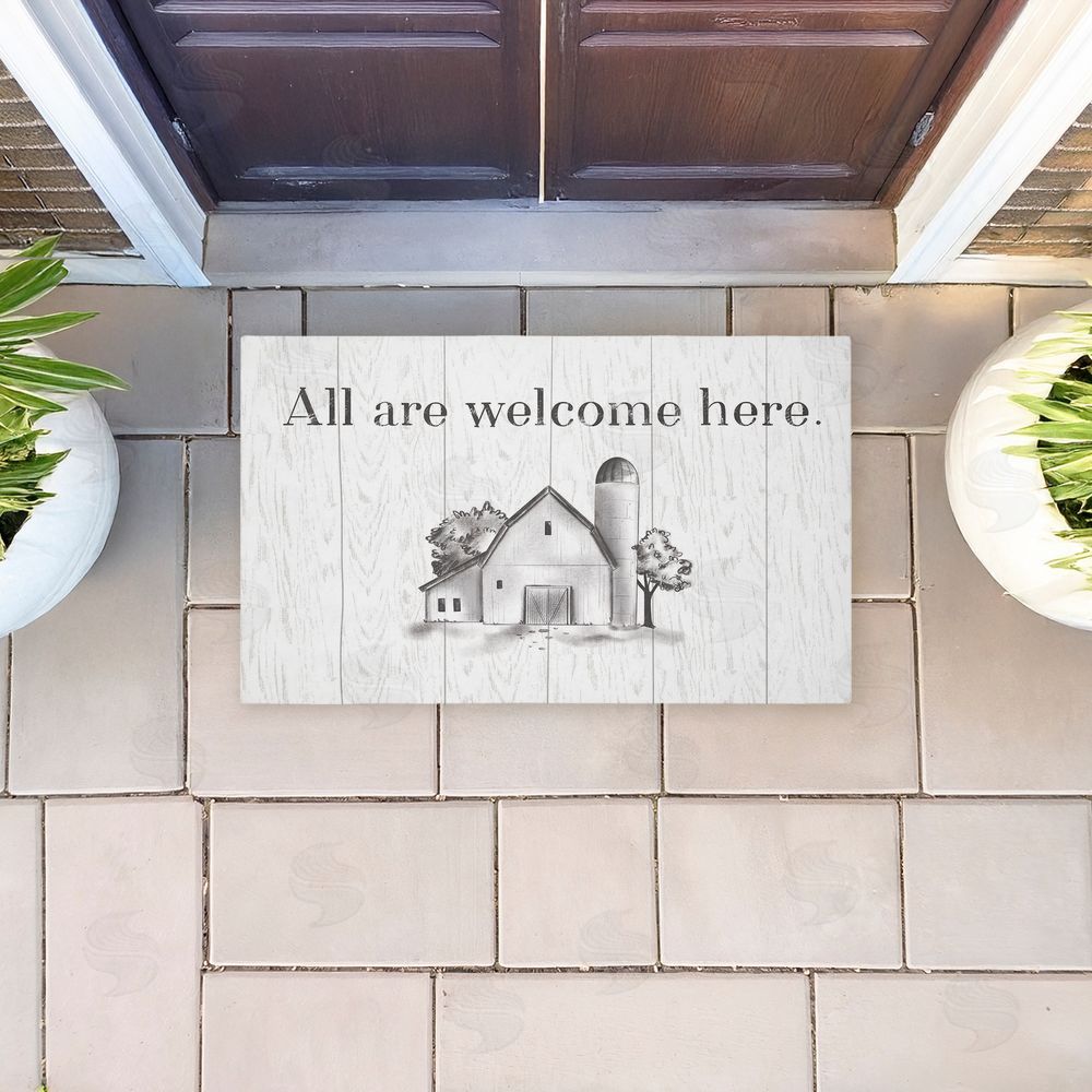Emily Call | All Are Welcome Barn Non-Woven Door Mat