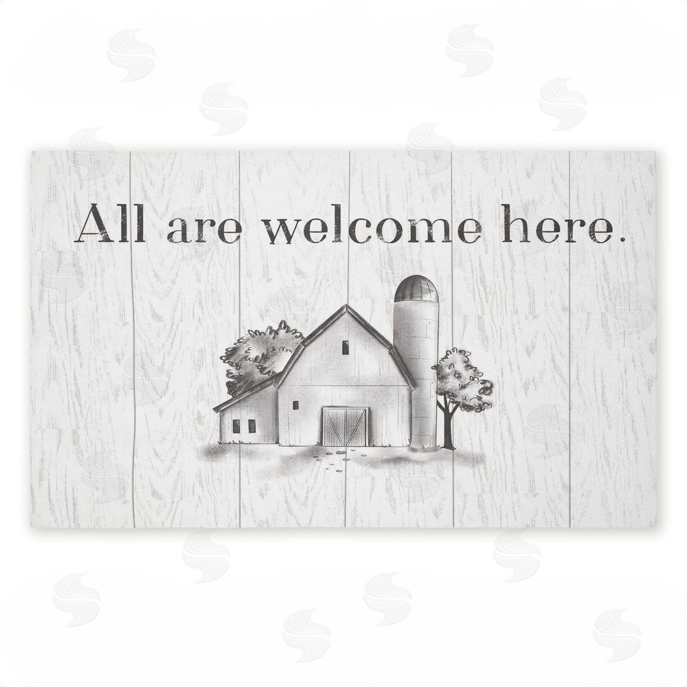 Emily Call | All Are Welcome Barn Non-Woven Door Mat