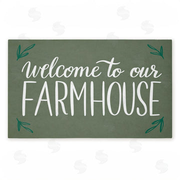 Amanda McGee | Farmhouse Welcome with Sprigs Non-Woven Door Mat
