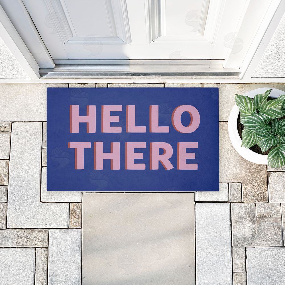 Angela Nickeas | Hello There Minimal Greeting Non-Woven Door Mat