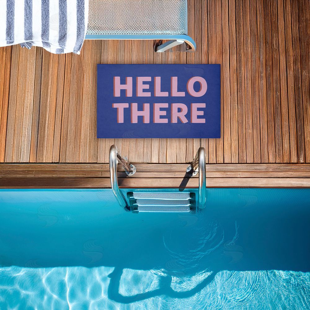 Angela Nickeas | Hello There Minimal Greeting Non-Woven Door Mat