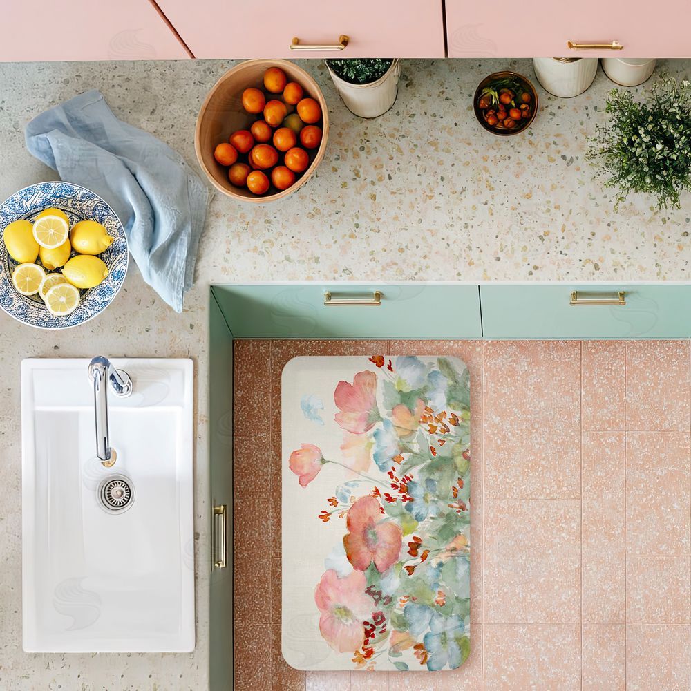 Lanie Loreth | A Day With Pink Flowers Anti-Fatigue Mat