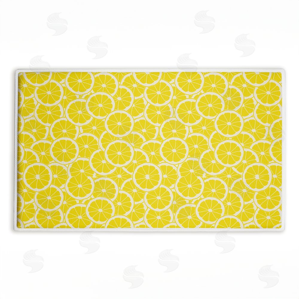 Anna Quach | Zesty Lemons Everywhere Plush Bath Mat