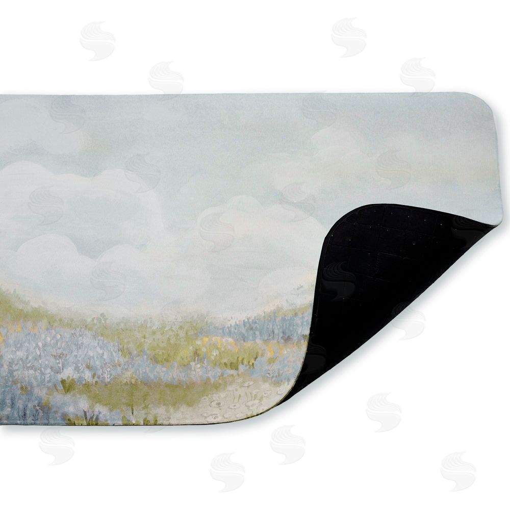 Patricia Pinto | Subtle Blue Floral Meadow Anti-Fatigue Mat