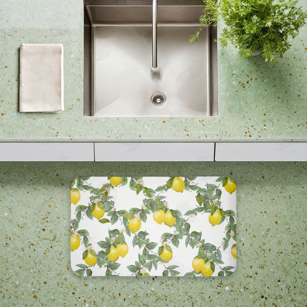 Diannart | Fruity Lemony Vine Pattern Anti-Fatigue Mat