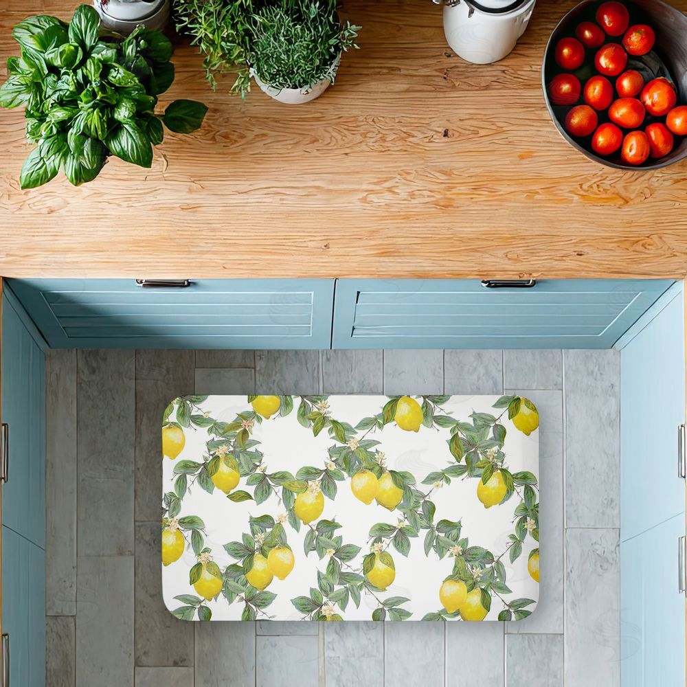 Diannart | Fruity Lemony Vine Pattern Anti-Fatigue Mat