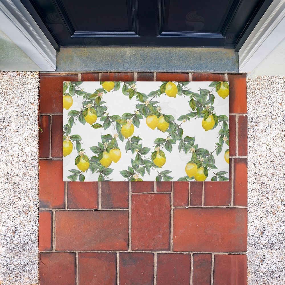 Diannart | Fruity Lemony Vine Pattern Non-Woven Door Mat