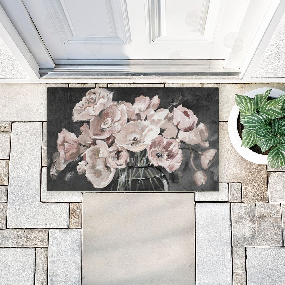 Patricia Pinto | Flowers In Clear Vase Non-Woven Door Mat