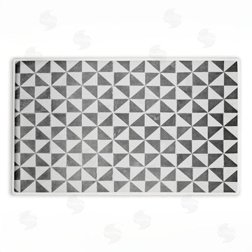 Erin Marie | Mediterranean Squares Geometric Plush Bath Mat