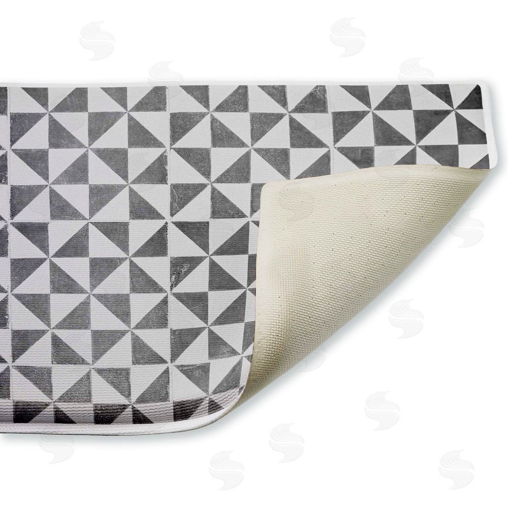 Erin Marie | Mediterranean Squares Geometric Plush Bath Mat