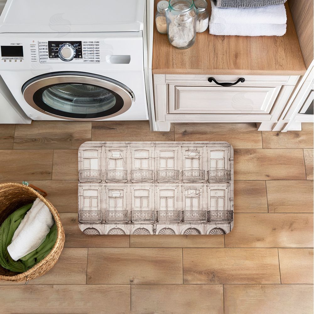 Erin Marie | Pretty Beige Windows Architecture Anti-Fatigue Mat