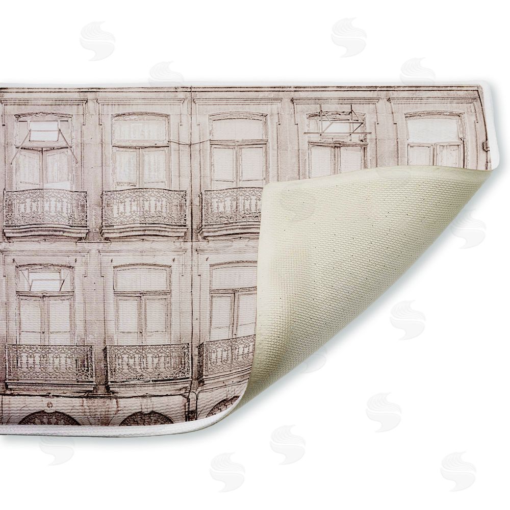 Erin Marie | Pretty Beige Windows Architecture Plush Bath Mat