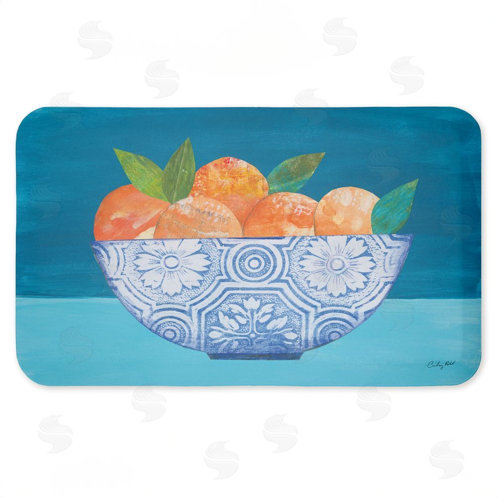 Courtney Prahl | Orange Elegance Bowl Anti-Fatigue Mat