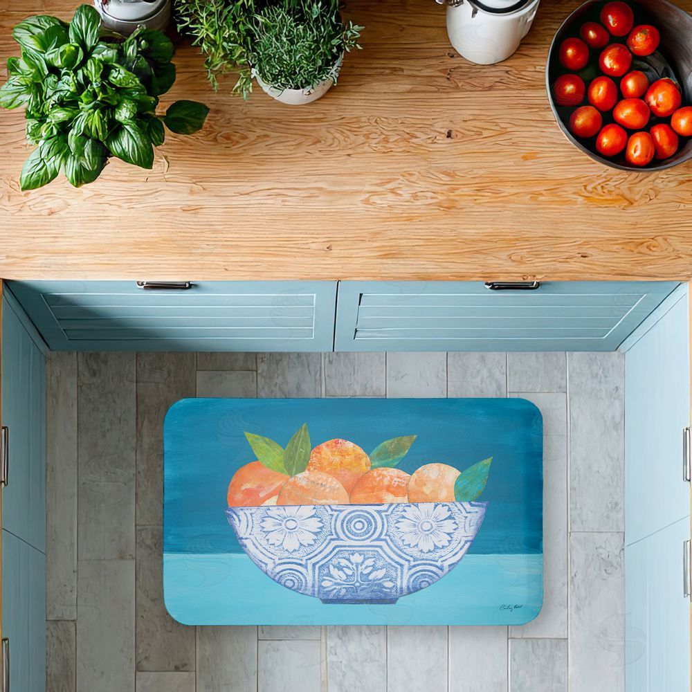 Courtney Prahl | Orange Elegance Bowl Anti-Fatigue Mat