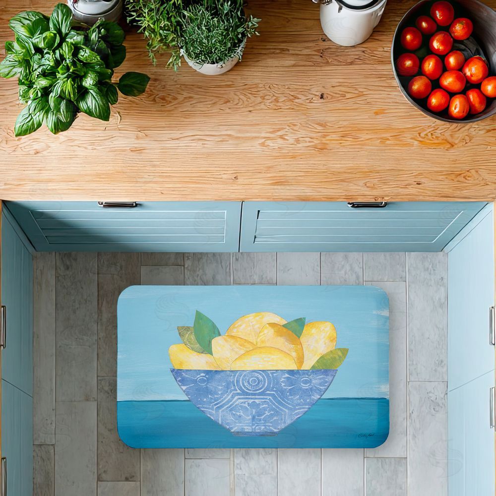 Courtney Prahl | Lemon Elegance Bowl Anti-Fatigue Mat