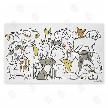 Lucinda Wei | Eclectic Dog Breeds Non-Woven Door Mat
