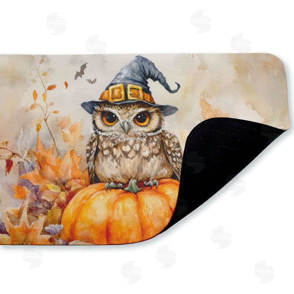 LSR Design Studio | Owl Perched on Pumpkin Anti-Fatigue Mat