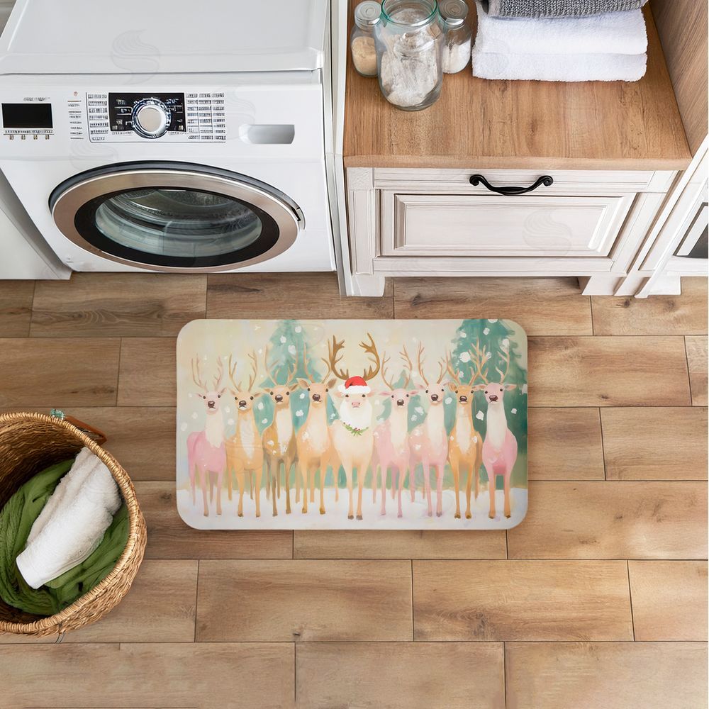 Arlington Prints | Pastel Santa's Reindeer Anti-Fatigue Mat