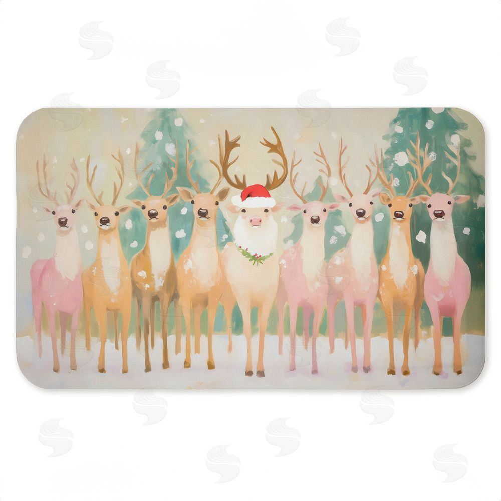 Arlington Prints | Pastel Santa's Reindeer Anti-Fatigue Mat