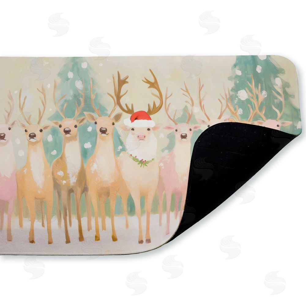 Arlington Prints | Pastel Santa's Reindeer Anti-Fatigue Mat