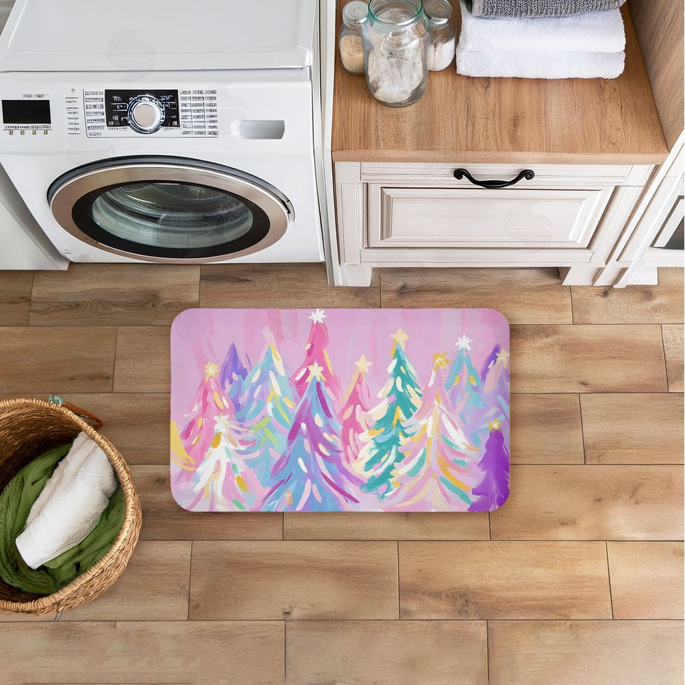 Arlington Prints | Abstract Pastel Christmas Trees Anti-Fatigue Mat