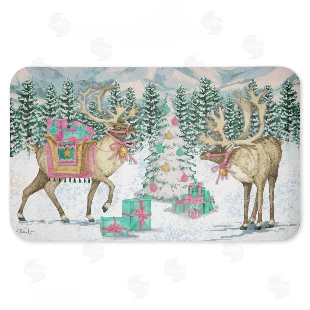 Paul Brent | Whimsy Holiday Reindeer Anti-Fatigue Mat