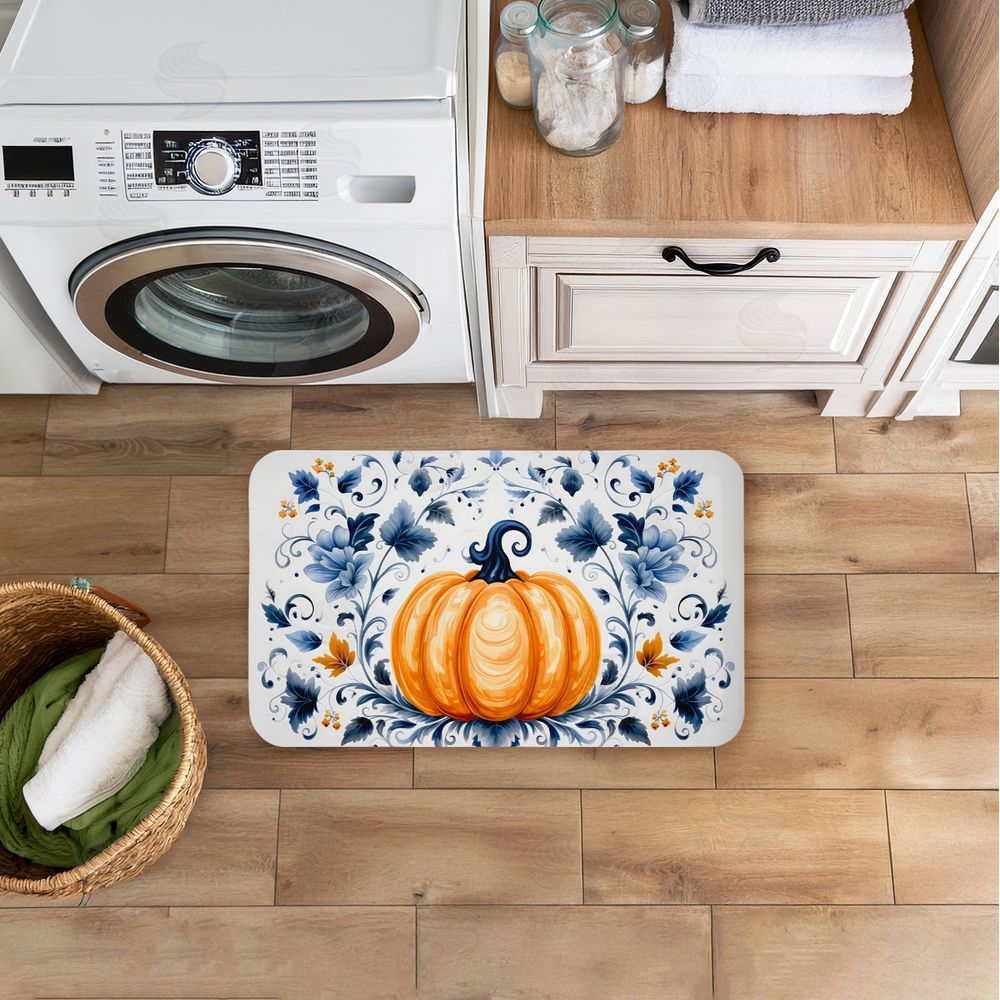 Creative Studio | Pumpkin with Symmetrical Florals Anti-Fatigue Mat