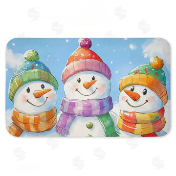 Petal Prints Design | Happy Snowmen Trio Anti-Fatigue Mat