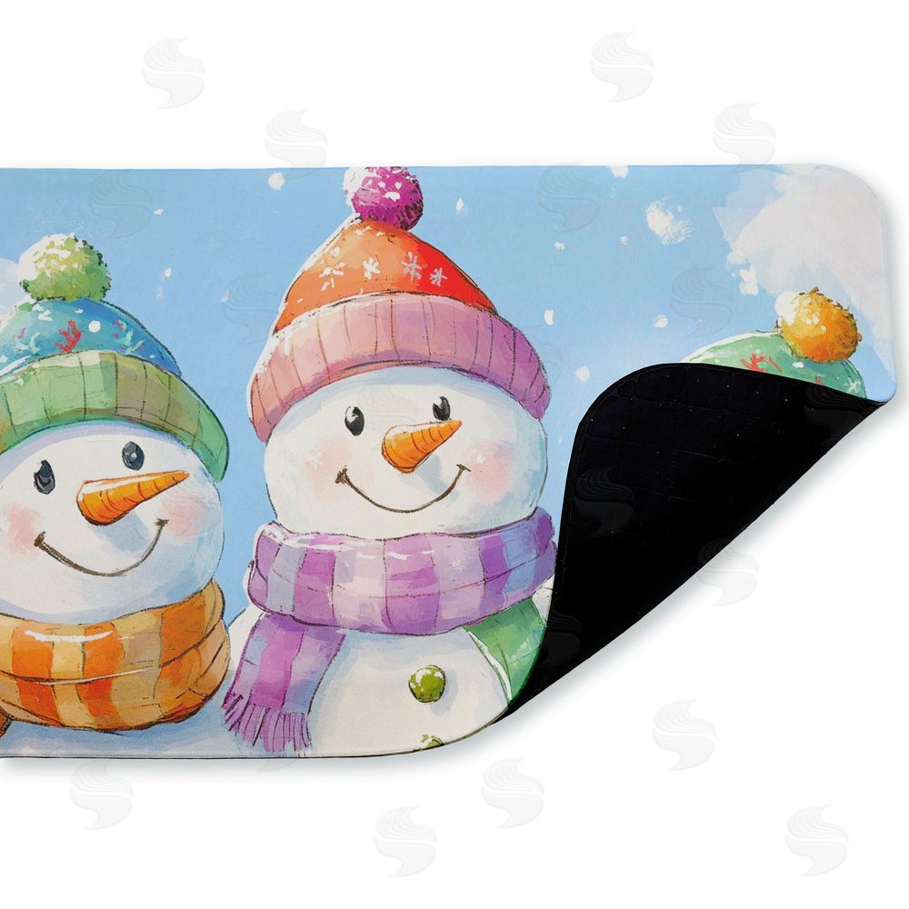 Petal Prints Design | Happy Snowmen Trio Anti-Fatigue Mat