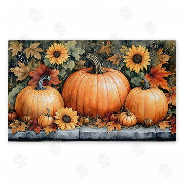 Creative Studio | Autumn Pumpkins on Ledge Non-Woven Door Mat