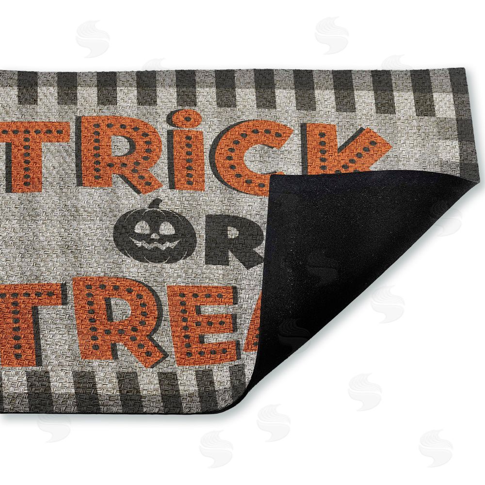Marcus Prime | Trick Or Treat Gingham Faux Sisal Door Mat