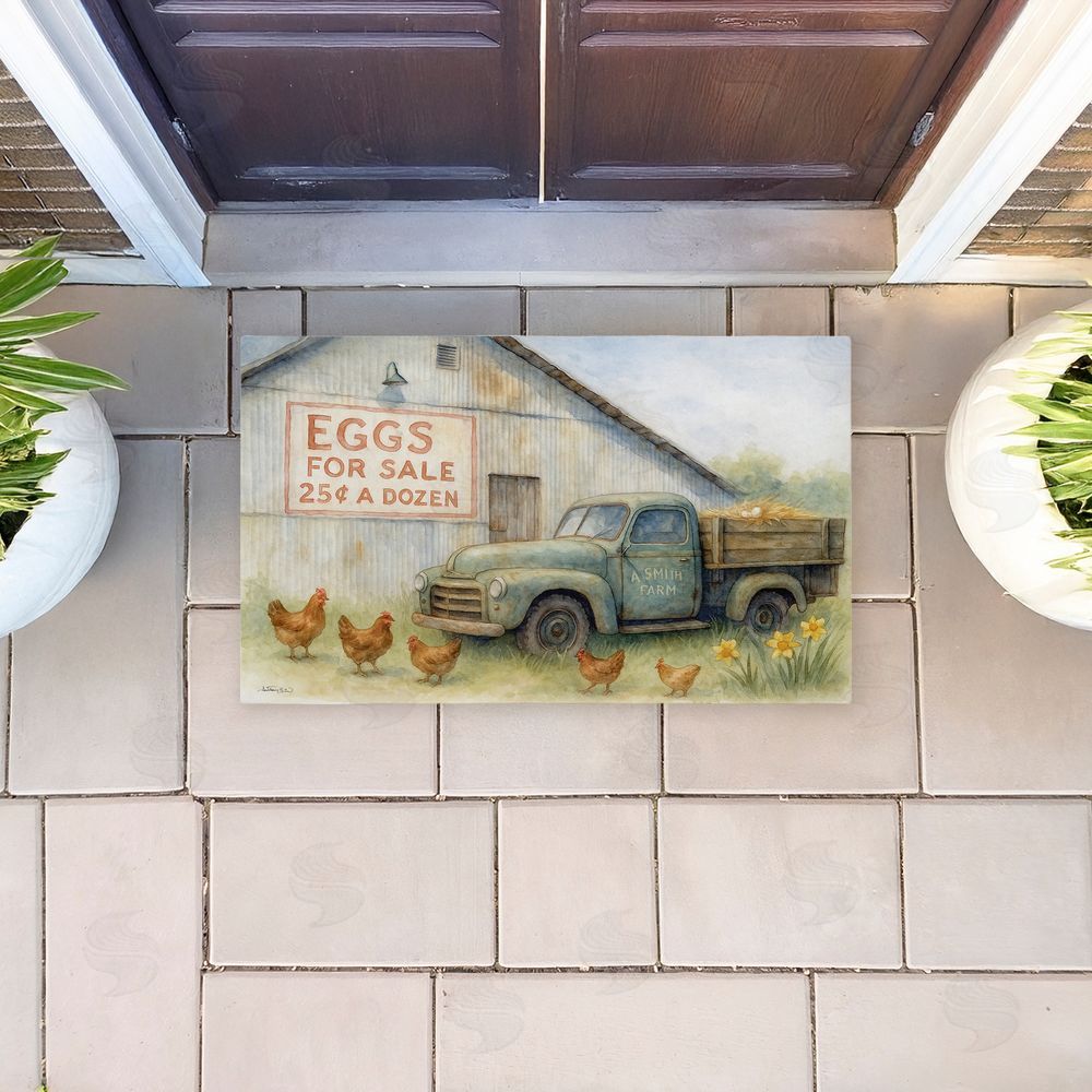 Antony Smith | Eggs For Sale Farmhouse Non-Woven Door Mat