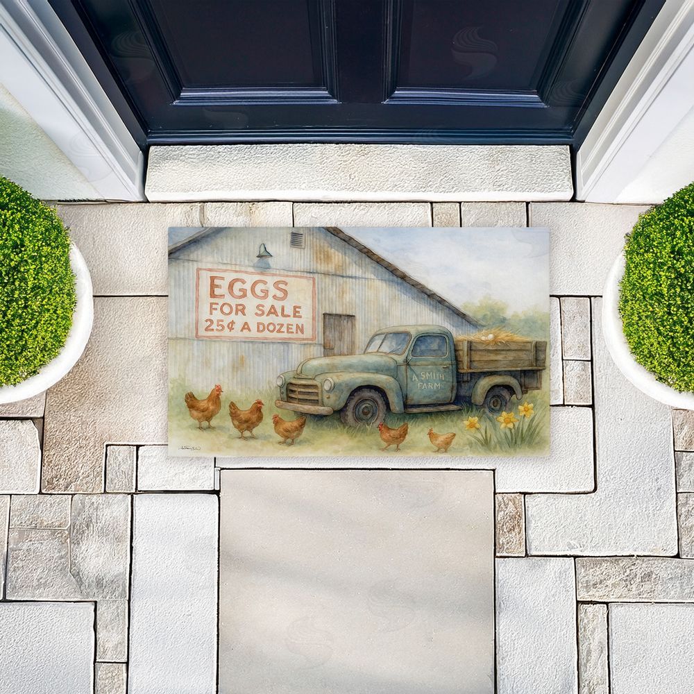Antony Smith | Eggs For Sale Farmhouse Non-Woven Door Mat