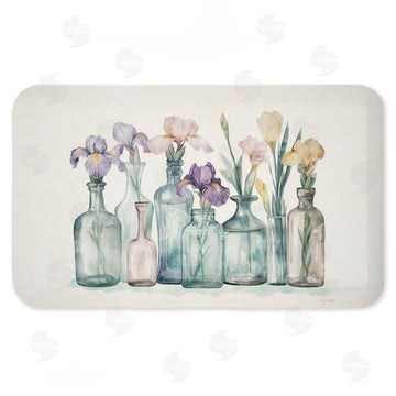 Svetlana Aleynikova | Pastel Toned Iris Vases Anti-Fatigue Mat