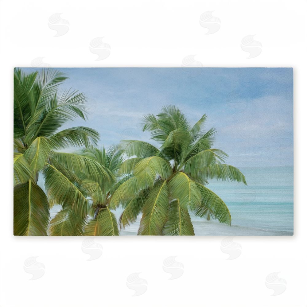 Seven Trees Design | Tropical Palms Overlooking Ocean Non-Woven Door Mat