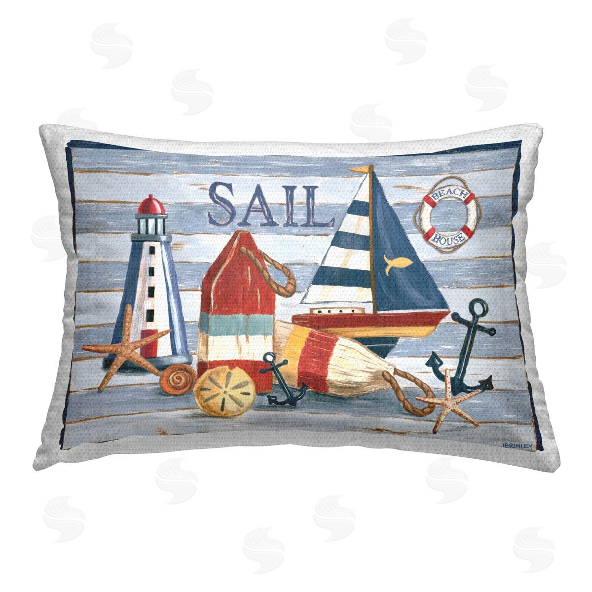 Jennifer Brinley rep. Levison Designs | Striped Nautical Still Life