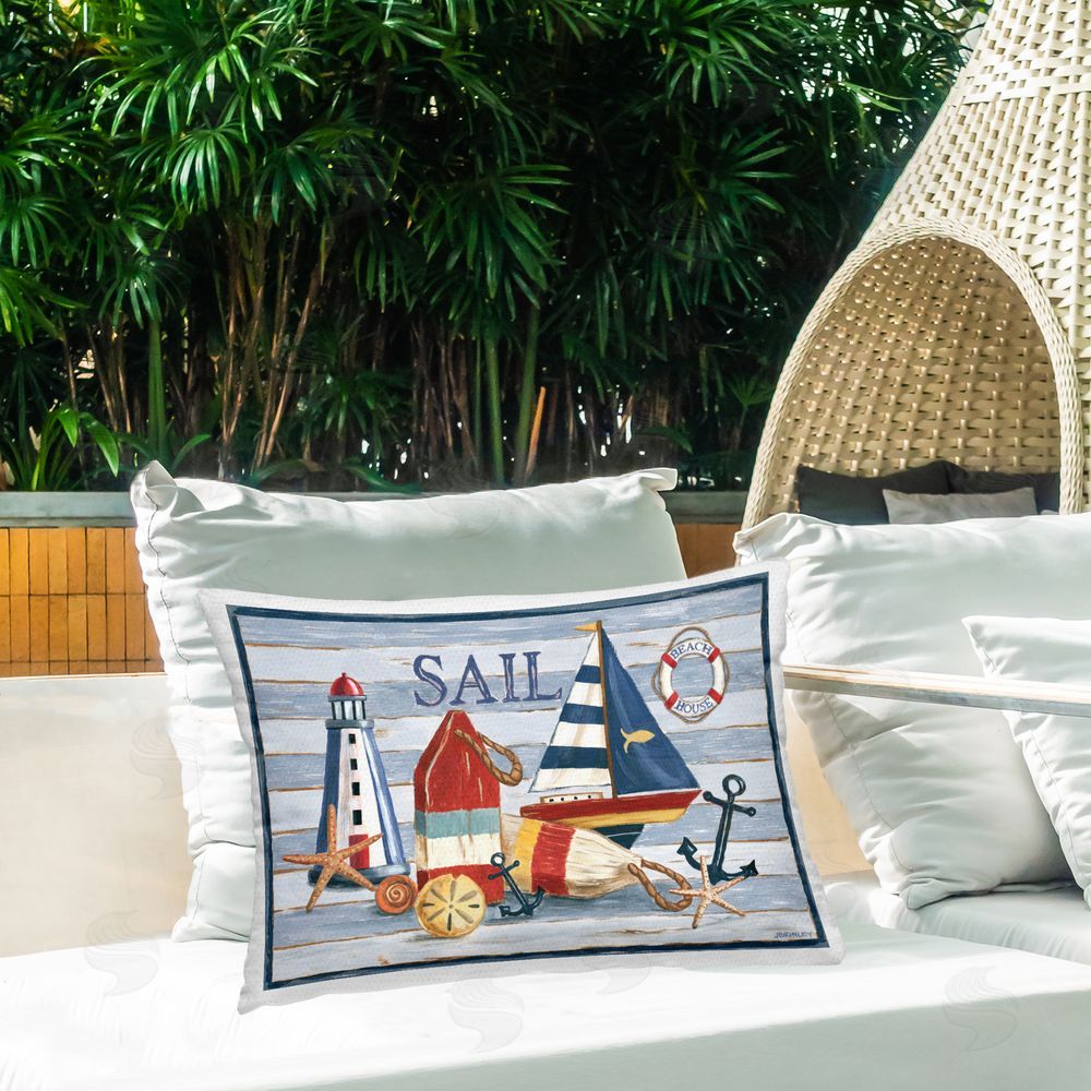 Jennifer Brinley rep. Levison Designs | Striped Nautical Still Life