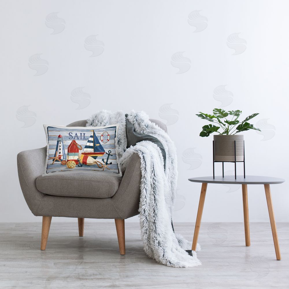 Jennifer Brinley rep. Levison Designs | Striped Nautical Still Life