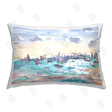 Melissa Wang | Sailboats in Rushing Waves