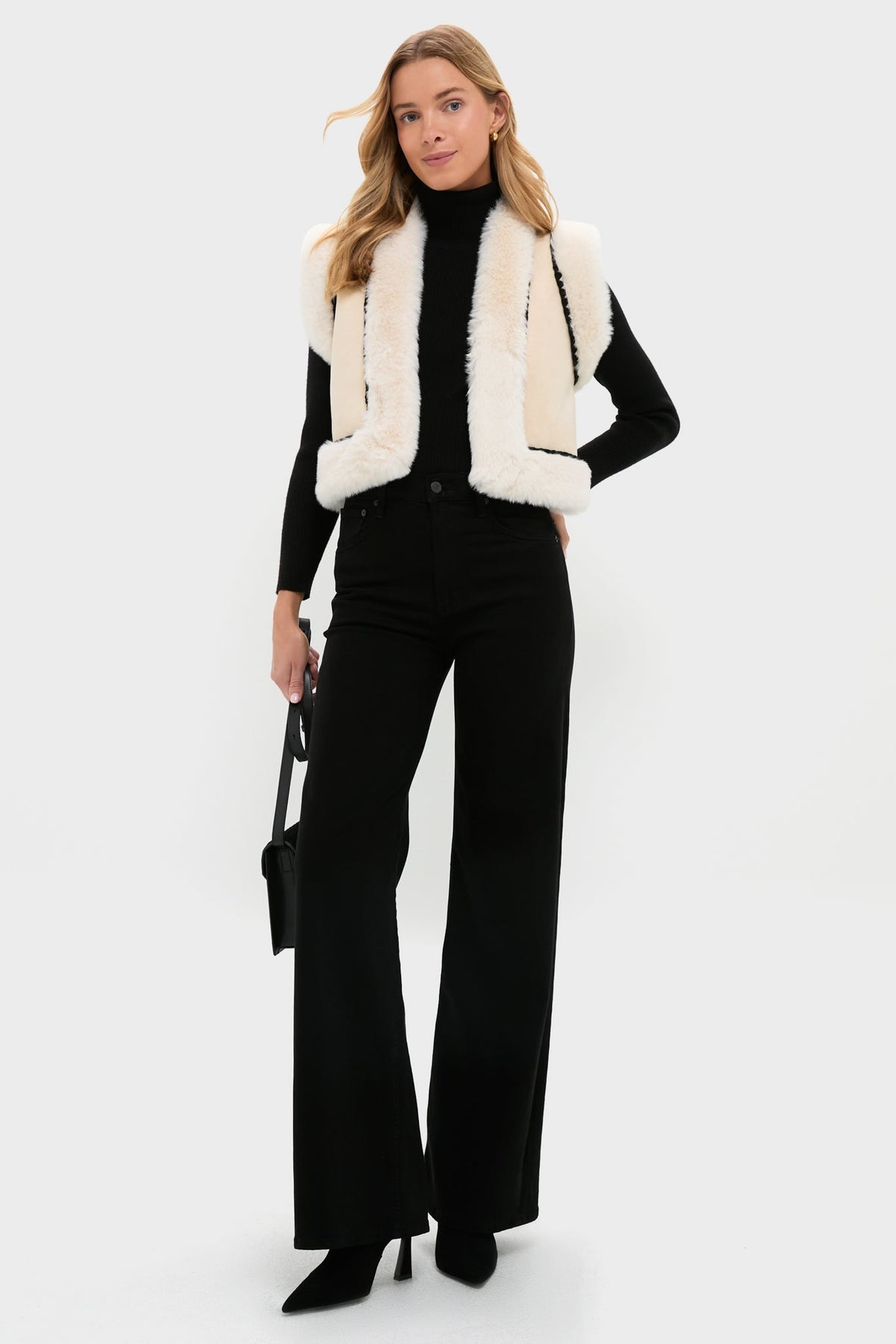 Black Arlo Ribbed Turtleneck