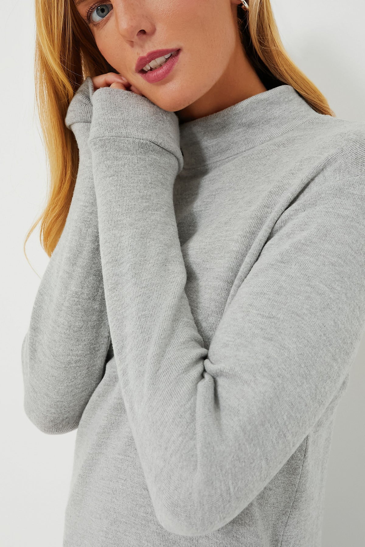 Heather Grey Sweater Turtleneck