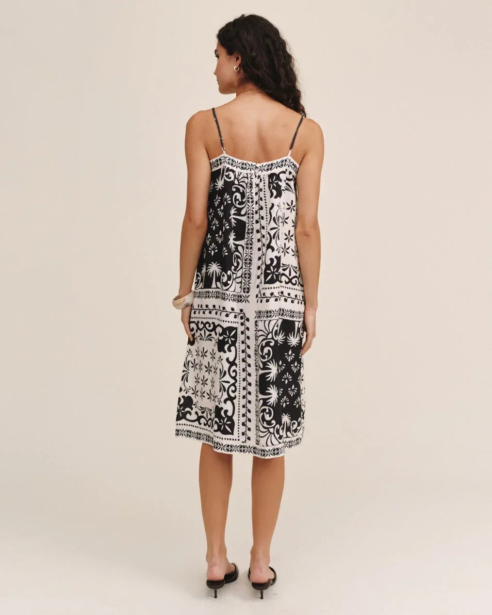 SPAGHETTI STRAP MIDI DRESS